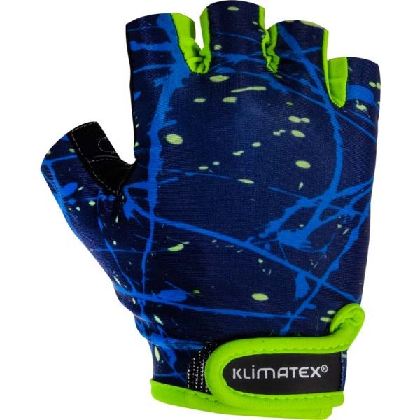 Klimatex ALED tmavě modrá 10 - Dětské cyklistické rukavice Klimatex