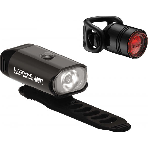 Lezyne MINI DRIVE 400 / FEMTO DRIVE černá NS - Sada světel na kolo Lezyne