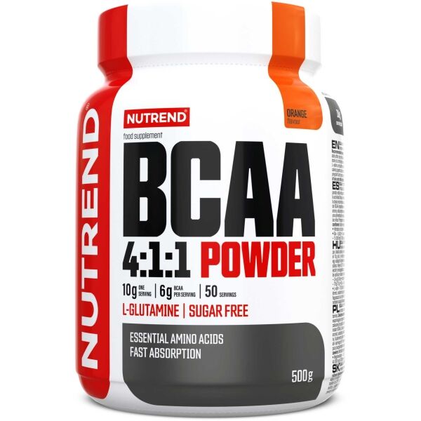 Nutrend BCAA 4:1:1 POWDER 300 g POMERANČ Aminokyseliny BCAA