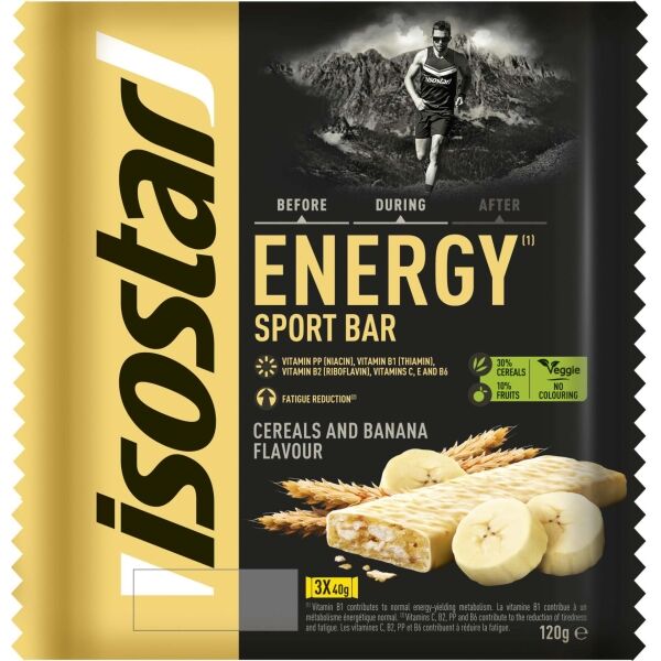 Isostar ENERGY BARS  3x 40 G BANÁN Energy tyčinka