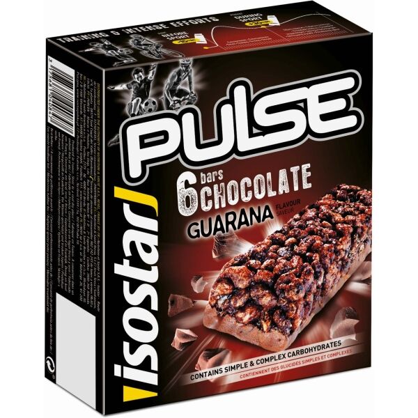 Isostar BAR PULSE 6x 23 G  ČOKOLÁDA + GUARANA Energy tyčinka